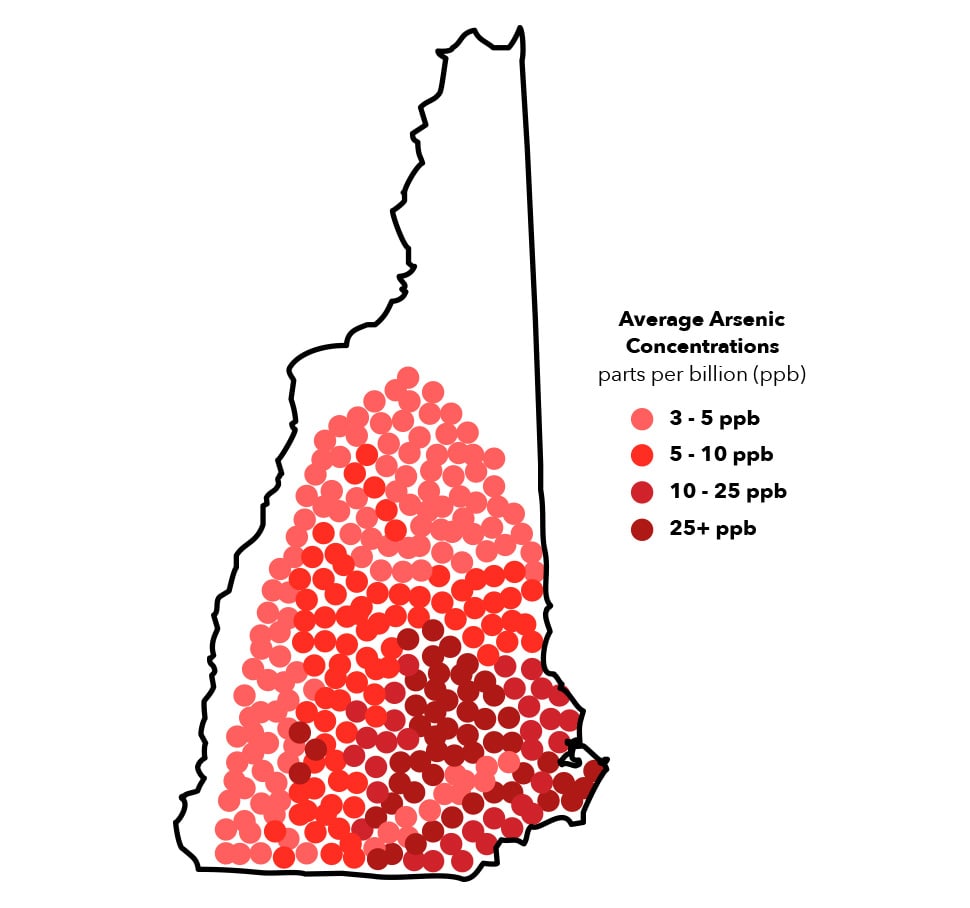 New Hampshire Arsenic Map