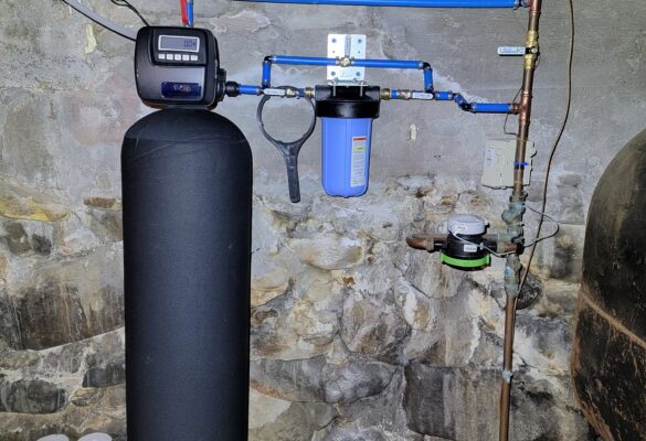 Mainframe whole house water filtration system in New Hampshire.