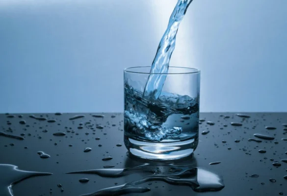 PFAS in glass of water