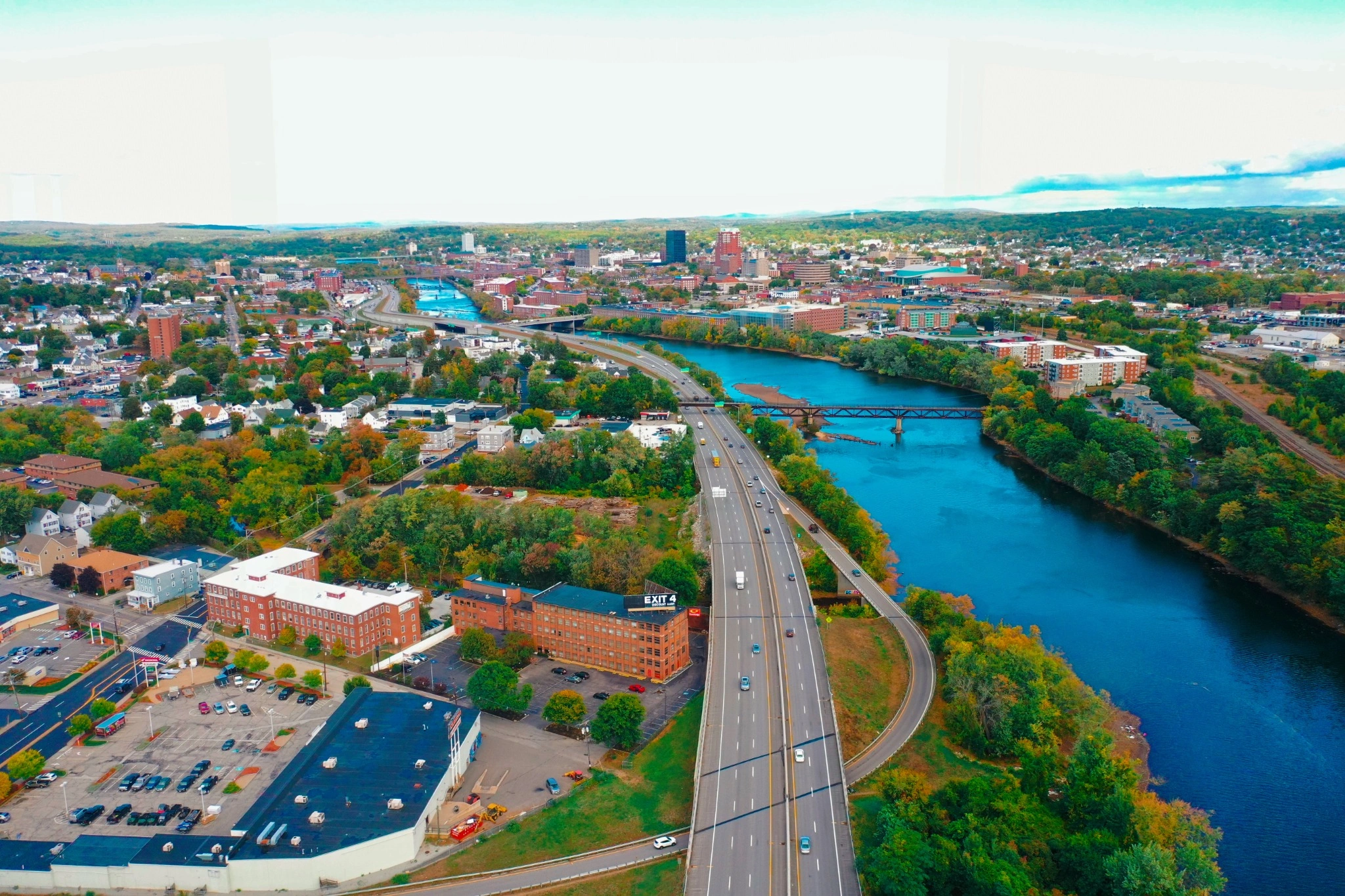 Aerial landscape showing how geography and location affect well water quality